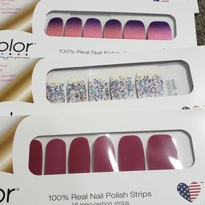 5 new packs of color street nail strips